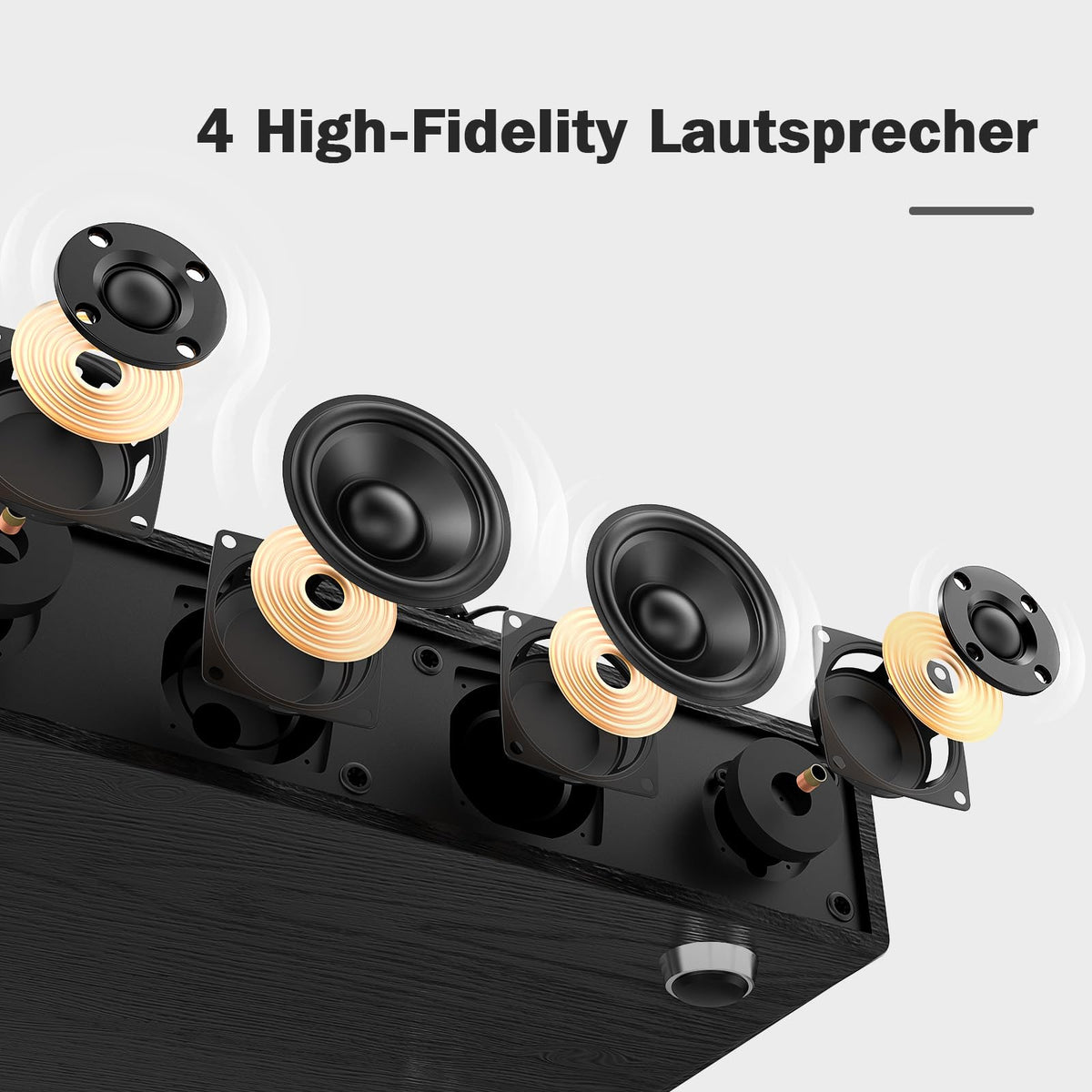 1byone Plattenspieler mit Lautsprechern Bluetooth AT 3600L Tonabnehmer Riemenantrieb Phono Vorverstärker RCA 33/45RPM