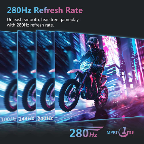 27 Zoll Curved Gaming Monitor 280Hz 240Hz 1ms VA DisplayPort HDMI für PC und Konsole reaktionsschnell
