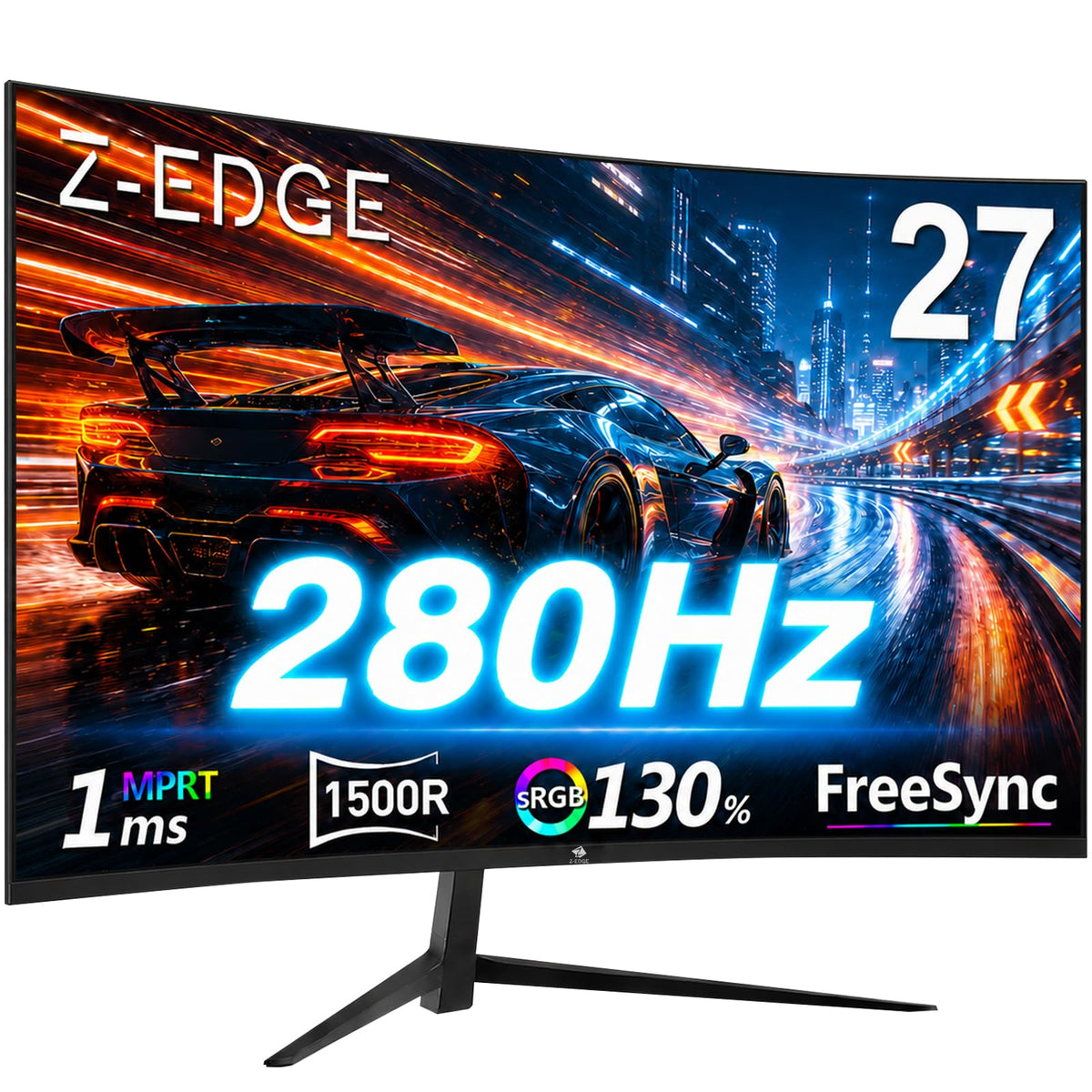 27 Zoll Curved Gaming Monitor 280Hz 240Hz 1ms VA DisplayPort HDMI für PC und Konsole reaktionsschnell