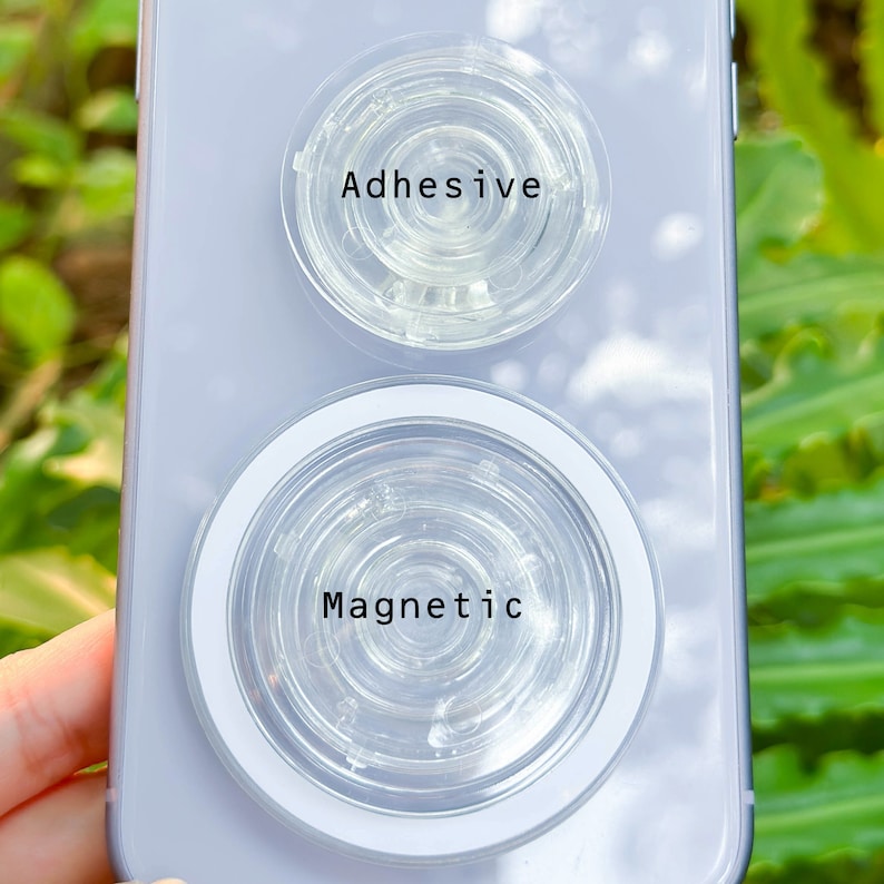 Gepresste Blumen Handy Griff Halter, Trockene Blumen Handy Ständer, Echte Blumen Telefon Griff, 4 cm