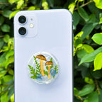 Pilz Gemüse Telefongriff mit getrockneter Blume, magnetischer Handyhalter, Telefonständerbasis, 4 cm