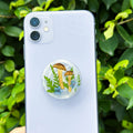 Pilz Gemüse Telefongriff mit getrockneter Blume, magnetischer Handyhalter, Telefonständerbasis, 4 cm