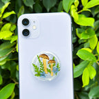 Pilz Gemüse Telefongriff mit getrockneter Blume, magnetischer Handyhalter, Telefonständerbasis, 4 cm