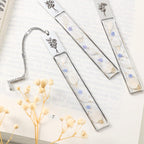 Harz Lesezeichen mit Geburtsblume, personalisierter Initial-Anhänger, Geburtstagsgeschenk für Frauen