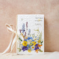 Blumen Hochzeitskarte Handgemacht Botanisch 15x20cm mit Umschlag