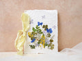 Handgepresste Blumen Karte, Botanische Hochzeitseinladung, 15x20cm, Strukturpapier, mit Umschlag