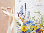 Handgepresste Blumen Karte, Botanische Hochzeitseinladung, 15x20cm, Strukturpapier, mit Umschlag
