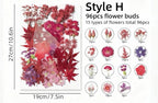 Gepresste Blumen Set 75-100 Stück Botanische Mischung für DIY Bastelbedarf