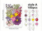 Gepresste Blumen Set 75-100 Stück Botanische Mischung für DIY Bastelbedarf