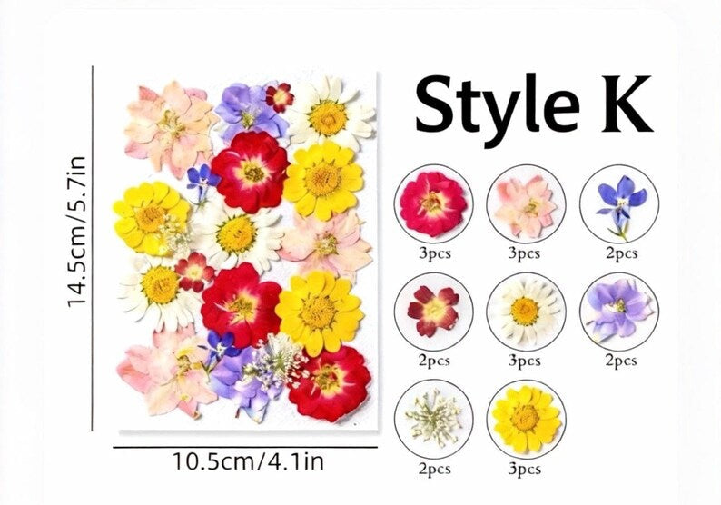 Gepresste Blumen Set, Natürliche Bastelbedarf, Resin, Karten, DIY