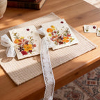 Gepresste Blumen Hochzeitskarte mit Blumenstrauß-Design, 15x20 cm, Andenken Geschenk