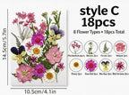 Gepresste Blumenmischung (16-30 Stück) für Harz, Nailart, Scrapbooking & Kartenherstellung