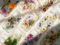 Gepresste Blumen Handyhülle für iPhone Samsung Google - Transparentes TPU Case mit Echten Trockenblumen