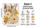 Gepresste Blumen-Mix, Echte Getrocknete Blumen für Resin Art, Scrapbooking, Kerzen & Wachssiegel, Bastelpackung, Blumenschmuck