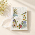 Handgefertigte Grußkarte mit echten gepressten Blumen, botanische Kunst, Hochzeitskarte, 20 x 14 cm