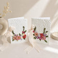 Grußkarte mit echten Trockenblumen, handgefertigte botanische Kunst, Hochzeitskarte, 20 x 14 cm