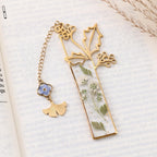 Lesezeichen mit Geburtsblume, Harz Lesezeichen mit Initialen, Geschenk für Leser